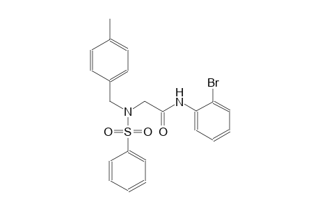 N-(2-bromophenyl)-2-[(4-methylbenzyl)(phenylsulfonyl)amino]acetamide