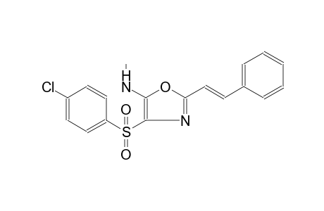 N-{4-[(4-chlorophenyl)sulfonyl]-2-[(E)-2-phenylethenyl]-1,3-oxazol-5-yl}-N-methylamine