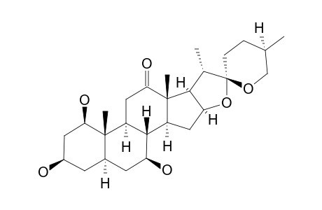 (25R)-1-BETA,3-BETA,7-BETA-TRIHYDROXY-5-ALPHA-SPIROSTAN-12-ONE