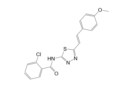 2-chloro-N-{5-[(E)-2-(4-methoxyphenyl)ethenyl]-1,3,4-thiadiazol-2-yl}benzamide