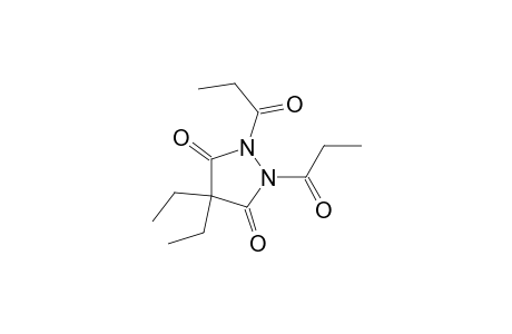 4,4-Diethyl-1,2-bis(1-oxopropyl)pyrazolidine-3,5-dione