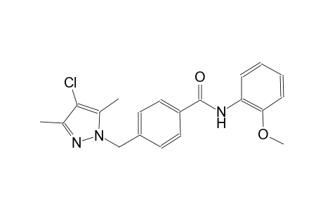 4-[(4-chloro-3,5-dimethyl-1H-pyrazol-1-yl)methyl]-N-(2-methoxyphenyl)benzamide