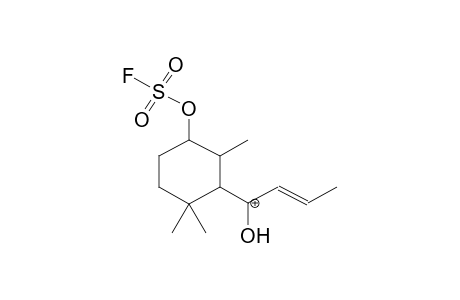 1-FLUOROSULPHATO-2,4,4-TRIMETHYL-3-(1'-HYDROXY-2'-BUTEN-1'-ONIUM)CATION