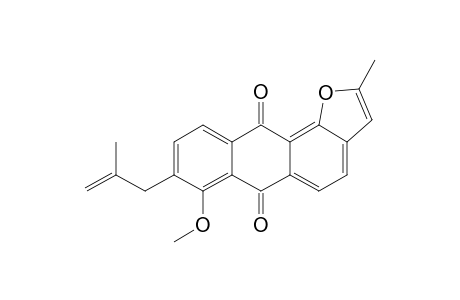 7-Methoxy-2-methyl-8-(2'-methylprop-2'-enyl)-6,11-dihydroanthra[1,2-b]furan-6,11-dione