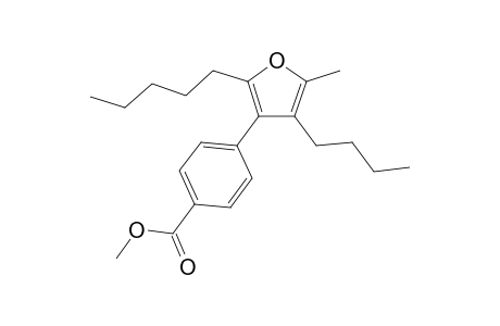 2-Pentyl-3-(4'-methoycarbonylphenyl)-4-butyl-5-methylfuran