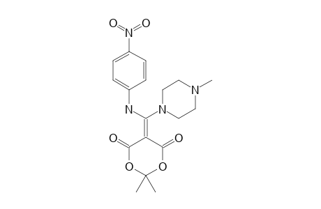 5-[(4-METHYLPIPERAZINO)-(4-NITROPHENYLAMINO)-METHYLENE]-2,2-DIMETHYL-4,6-DIOXO-1,3-DIOXANE