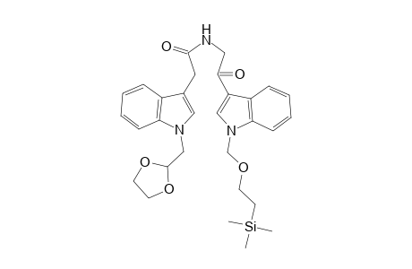 N-{2-[1-(trimethylsilyl)ethoxymethyl]indol-3-yl]-2-oxoethyl]-N-[(1,3-dioxolan-2-ylmethyl)indole-3-yl]acetamide