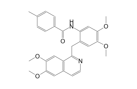 N-{2-[(6,7-dimethoxy-1-isoquinolinyl)methyl]-4,5-dimethoxyphenyl}-4-methylbenzamide
