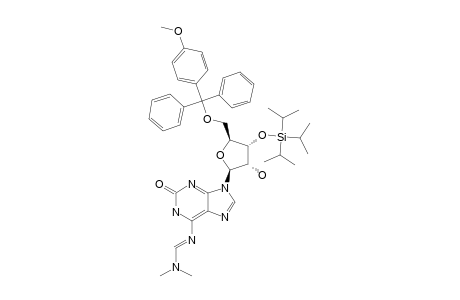 8;6-[[(DIMETHYLAMINO)-METHYLIDENE]-AMINO]-1,9-DIHYDRO-9-[5'-O-(4-METHOXYTRIPHENYLMETHYL)-3'-O-[TRIS-(1-METHYLETHYL)-SILYL]-BETA-D-RIBOFURANOSYL]-2H-PUR