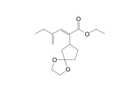 Ethyl (2E)-2-{1,4-dioxaspiro[4.4]non-7-yl}-4-ethyl-2,4-pentadienoate