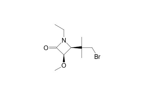 CIS-4-[(2-BROMO-1,1-DIMETHYL)-ETHYL]-1-ETHYL-3-METHOXY-AZETIDIN-2-ONE