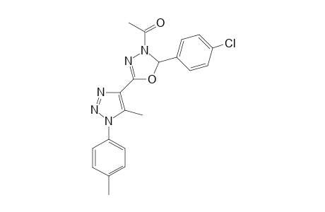 1-(2-(4-chlorophenyl)-5-(5-methyl-1-p-tolyl-1H-1,2,3-triazol-4-yl)-1,3,4-oxadiazol-3(2H)-yl)ethanone