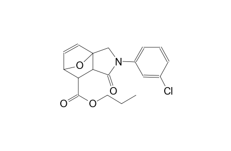 propyl 3-(3-chlorophenyl)-4-oxo-10-oxa-3-azatricyclo[5.2.1.0~1,5~]dec-8-ene-6-carboxylate