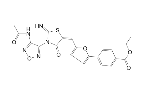 4-[5-[(E)-[3-(4-acetamido-1,2,5-oxadiazol-3-yl)-2-imino-4-oxo-5-thiazolidinylidene]methyl]-2-furanyl]benzoic acid ethyl ester