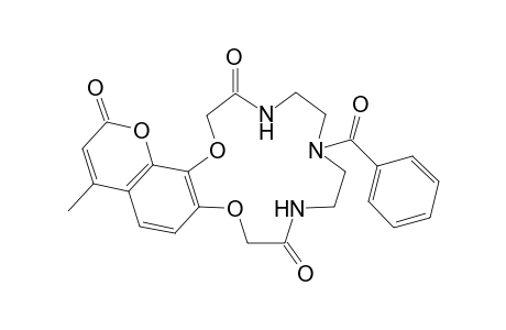 7-Benzoyl-16-methyl-5,6,7,8,9,10-hexahydro-2H,18Hchromeno[7,8-b][1,4,7,10,13]dioxatriazacyclopentadecine-3,11,18(4H,12H)-trione