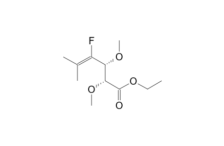 4-Hexenoic acid, 4-fluoro-2,3-dimethoxy-5-methyl-, ethyl ester, (R*,R*)-(.+-.)-
