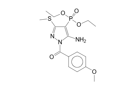 [5-Amino-1-(4-methoxy-benzoyl)-3-methylsulfanyl-1H-pyrazol-4-yl]-phosphonic acid diethyl ester