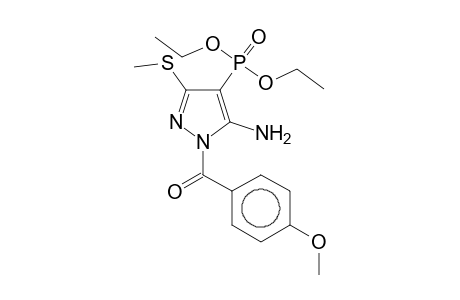 [5-Amino-1-(4-methoxy-benzoyl)-3-methylsulfanyl-1H-pyrazol-4-yl]-phosphonic acid diethyl ester