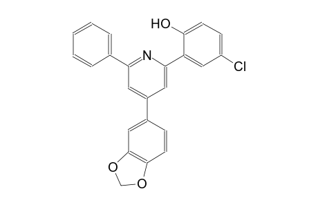 2-[4-(1,3-benzodioxol-5-yl)-6-phenyl-2-pyridinyl]-4-chlorophenol