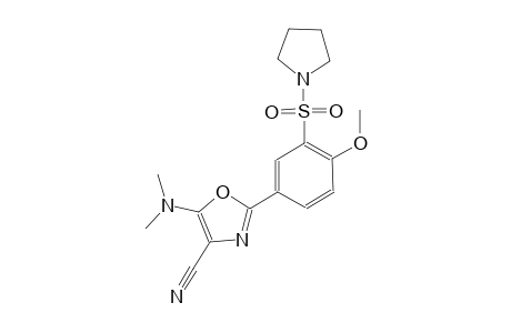 4-oxazolecarbonitrile, 5-(dimethylamino)-2-[4-methoxy-3-(1-pyrrolidinylsulfonyl)phenyl]-