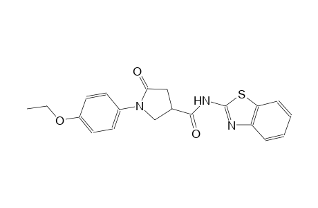N-(1,3-benzothiazol-2-yl)-1-(4-ethoxyphenyl)-5-oxo-3-pyrrolidinecarboxamide