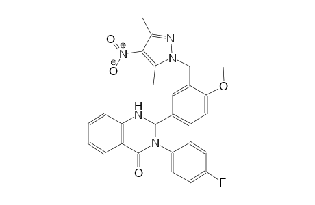 2-{3-[(3,5-dimethyl-4-nitro-1H-pyrazol-1-yl)methyl]-4-methoxyphenyl}-3-(4-fluorophenyl)-2,3-dihydro-4(1H)-quinazolinone