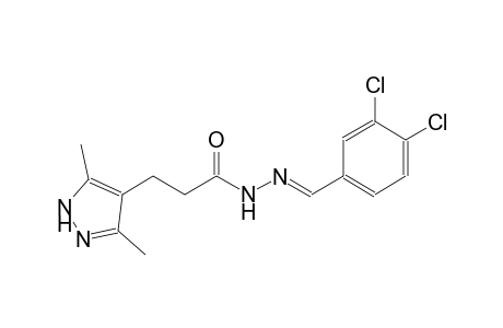 1H-pyrazole-4-propanoic acid, 3,5-dimethyl-, 2-[(E)-(3,4-dichlorophenyl)methylidene]hydrazide