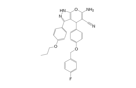 6-amino-4-{4-[(4-fluorobenzyl)oxy]phenyl}-3-(4-propoxyphenyl)-1,4-dihydropyrano[2,3-c]pyrazole-5-carbonitrile