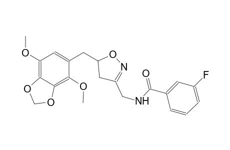 benzamide, N-[[5-[(4,7-dimethoxy-1,3-benzodioxol-5-yl)methyl]-4,5-dihydro-3-isoxazolyl]methyl]-3-fluoro-