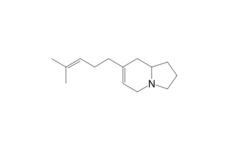 7-(4-methylpent-3-en-1-yl)-1,2,3,5,8,8a-hexahydroindolizine