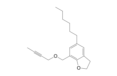 5-n-hexyl-7-((but-2-ynyloxy)methyl)-2,3-dihydrobenzofuran