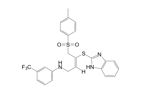 (E)-2-{{1-[(p-tolylsulfonyl)methyl]-3-(alpha,alpha,alpha-trifluoro-m-toluidino)propenyl}thio}benzimidazole