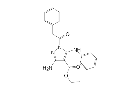 Ethyl N(1)-(benzylcarbonyl)-3-amino-5-(phenylimino)-2,5-dihydropyrazole-4-carboxylate