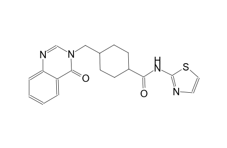 cyclohexanecarboxamide, 4-[(4-oxo-3(4H)-quinazolinyl)methyl]-N-(2-thiazolyl)-