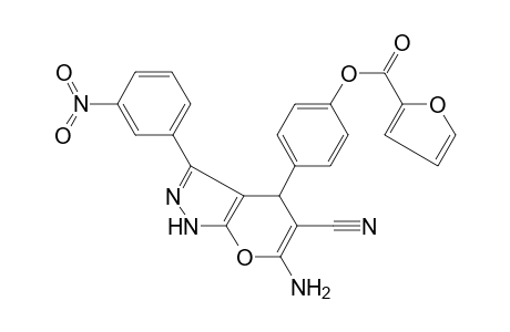 4-[6-amino-5-cyano-3-(3-nitrophenyl)-1,4-dihydropyrano[2,3-c]pyrazol-4-yl]phenyl 2-furoate