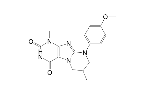 9-(4-methoxyphenyl)-1,7-dimethyl-6,7,8,9-tetrahydropyrimido[2,1-f]purine-2,4(1H,3H)-dione