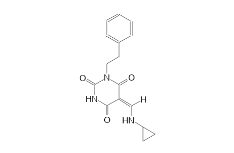 (5E)-5-[(cyclopropylamino)methylene]-1-(2-phenylethyl)-2,4,6(1H,3H,5H)-pyrimidinetrione