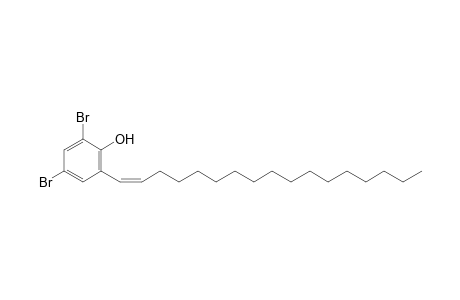 2,4-bis(bromanyl)-6-[(Z)-heptadec-1-enyl]phenol