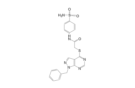 N-[4-(aminosulfonyl)phenyl]-2-[(1-benzyl-1H-pyrazolo[3,4-d]pyrimidin-4-yl)sulfanyl]acetamide