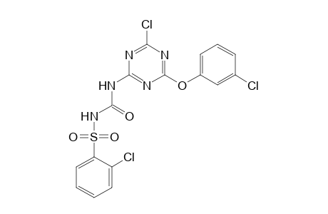 Benzenesulfonamide, 2-chloro-N-[[[4-chloro-6-(3-chlorophenoxy)-1,3,5-triazin-2-yl]amino]carbonyl]-