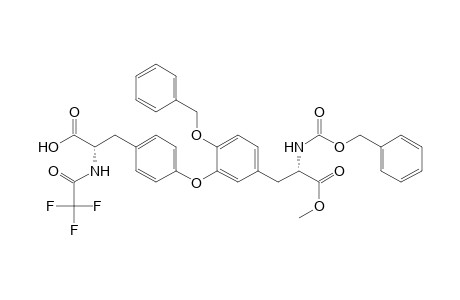 L-Tyrosine, 3-[4-[2-carboxy-2-[(trifluoroacetyl)amino]ethyl]phenoxy]-N-[(phenylmethoxy)carbonyl]-O-(phenylmethyl)-, .alpha.-methyl ester, (S)-