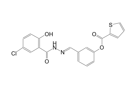 3-{(E)-[2-(5-chloro-2-hydroxybenzoyl)hydrazono]methyl}phenyl 2-thiophenecarboxylate