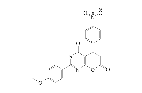 2-(4-Methoxyphenyl)-5-(4-nitrophenyl)-5,6-dihydro-4H,7H-pyrano[2,3-d][1,3]thiazine-4,7-dione