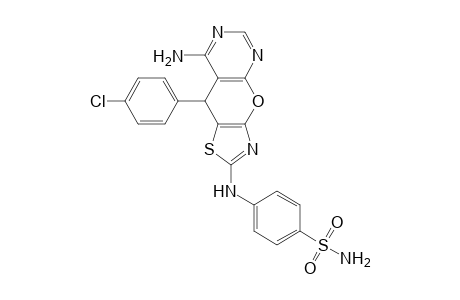 4-(8-Amino-9(4-chlorophenyl)-9H- thiazolo[4,5-b]pyrano[2,3-d]pyrimidine-2-ylamino) benzenesulfonamide