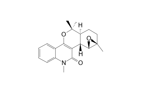 TRANS-DEACETOXYERIOAUSTRALASINE;REL-1-METHYL-4.8'-EPOXY-3-(1'-BETA,2'-BETA-EPOXY-3'-BETA,4'-ALPHA-PARA-MENTHYL-3'-YL)-QUINOLIN-2-ONE