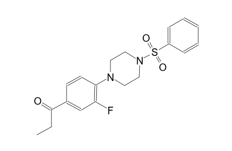 1-(3-Fluoro-4-[4-(phenylsulfonyl)-1-piperazinyl]phenyl)-1-propanone