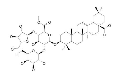 3-O-BETA-[GALACTOPYRANOSYL-(1->2)-[ARABINOFURANOSYL-(1->4)]-(6-O-METHYL)-GLUCURONOPYRANOSYL]-OLEANOLIC-ACID