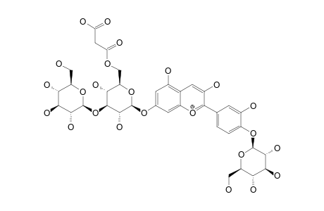 CYANIDIN-7-O-(3''-O-BETA-GLUCOPYRANOSYL-6''-O-MALONYL-BETA-GLUCOPYRANOSIDE)-4'-O-BETA-GLUCOPYRANOSIDE