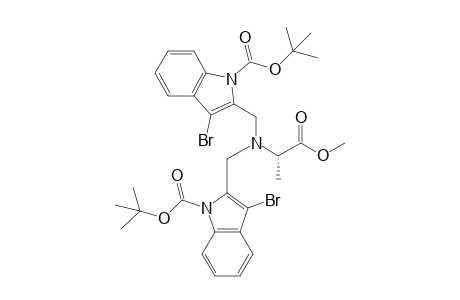 3-Bromo-2-[[(3-bromo-1-tert-butoxycarbonyl-indol-2-yl)methyl-[(1S)-2-keto-2-methoxy-1-methyl-ethyl]amino]methyl]indole-1-carboxylic acid tert-butyl ester