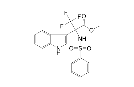 2-(benzenesulfonamido)-3,3,3-trifluoro-2-(1H-indol-3-yl)propanoic acid methyl ester